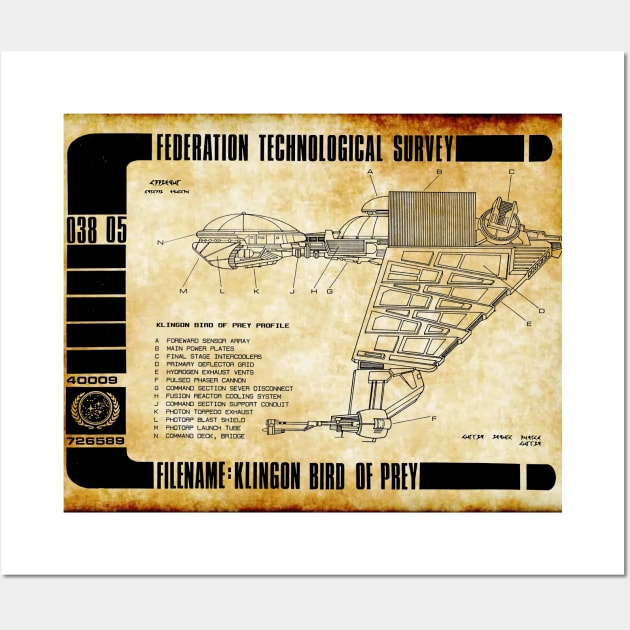 Federation Technological Survey Enemy Vessel Wall Art by Starbase79